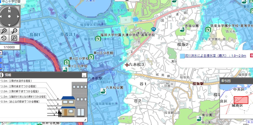 福岡市ハザードマップ避難場所
