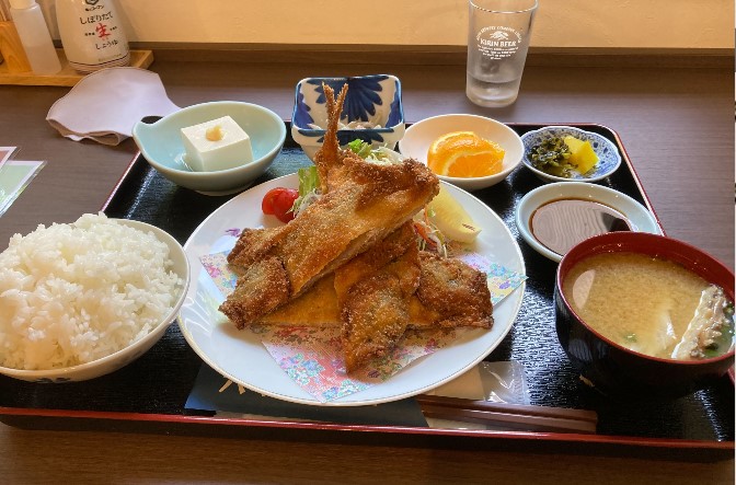 六本松食堂鯵フライ